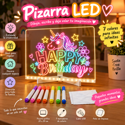 ✨ Pizarra Mágica LED | Dibuja, Aprende y Crea sin Pantallas