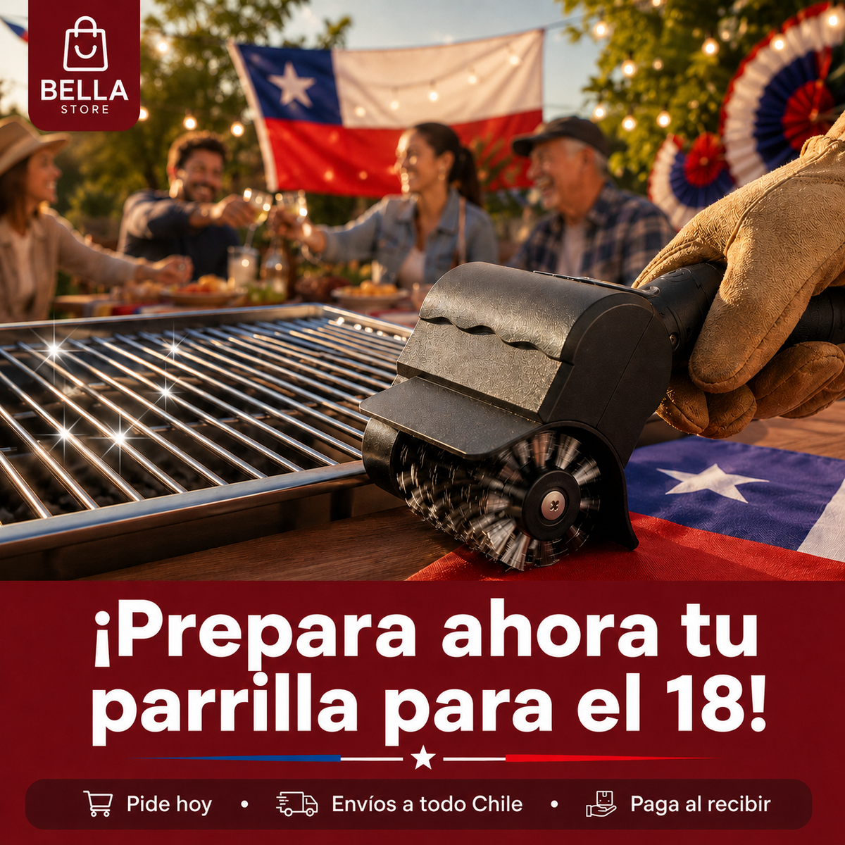 🔥GrillBrush Pro™ – Cepillo Eléctrico Limpiador de Parrillas