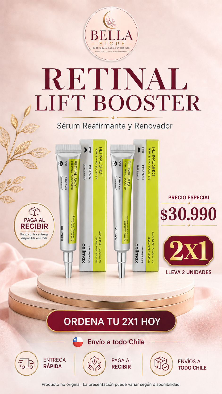2x1 🌟 Retinal Lift Booster – Sérum Reafirmante y Renovador 🌟