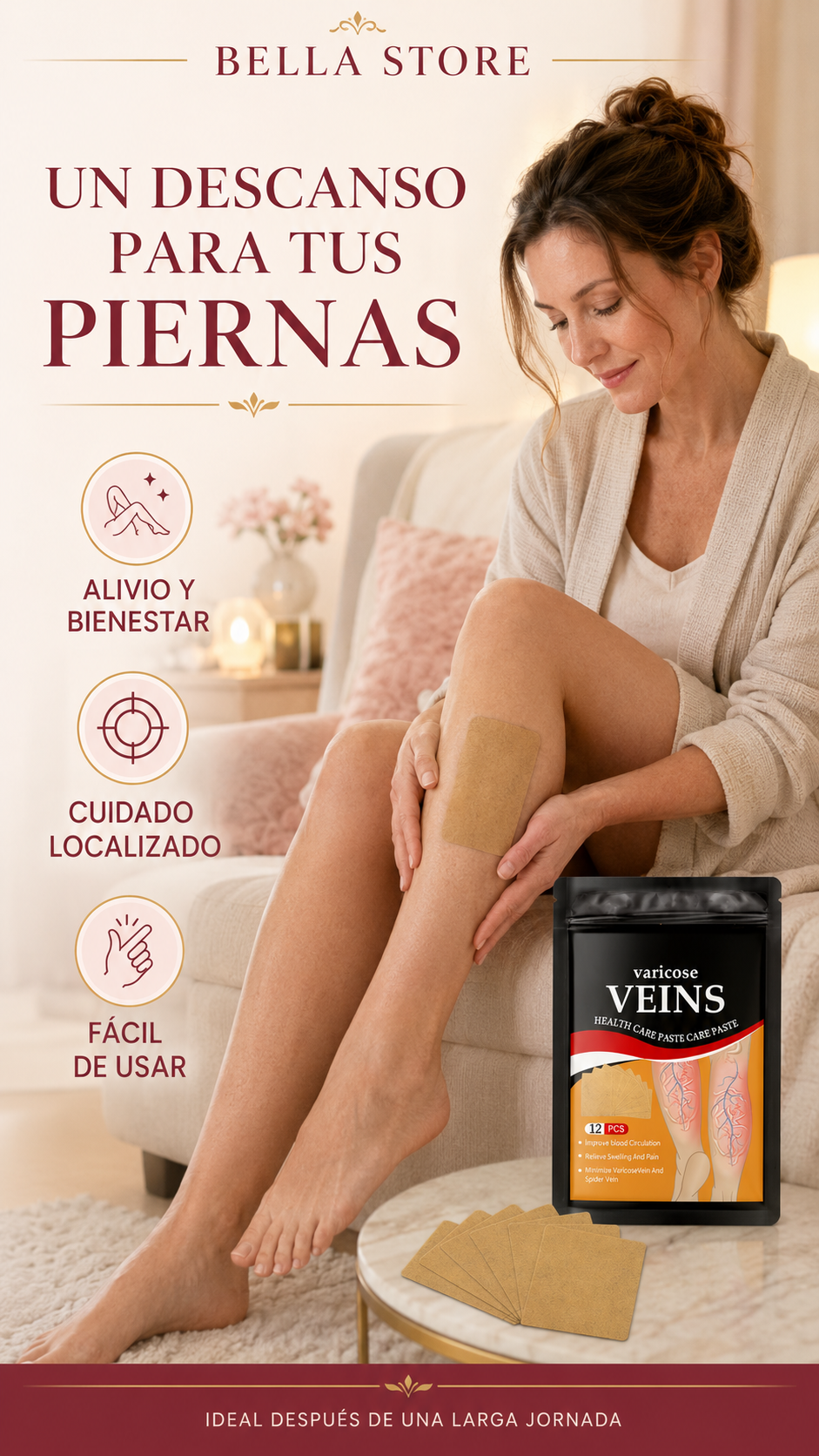 VeinCare - Pack 24 Parches para el control de Várices