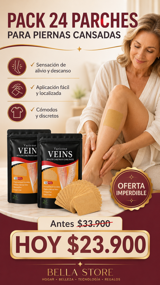 VeinCare - Pack 24 Parches para el control de Várices